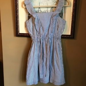 CLUB MONACO Stripe Apron Dress